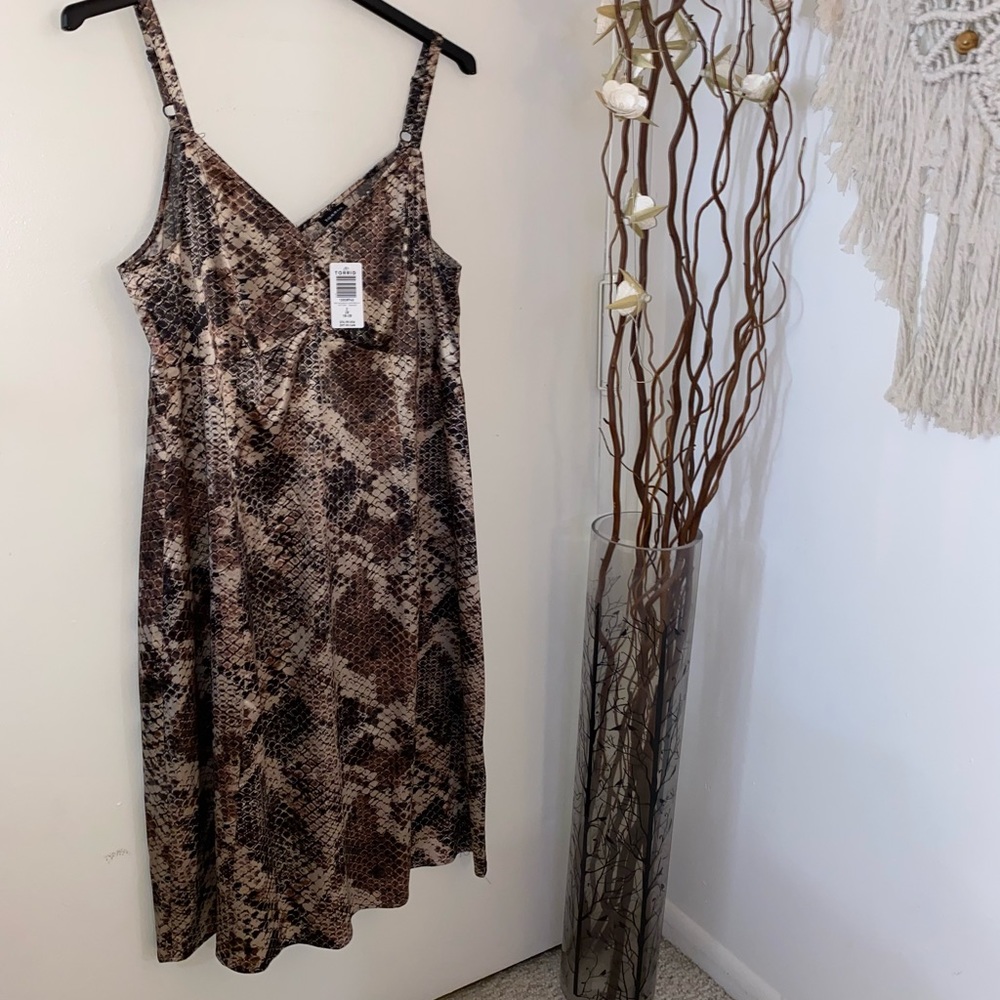 Torrid Brown Snake Print Dress